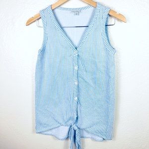 Green Envelope LA Tank with Front Tie XS